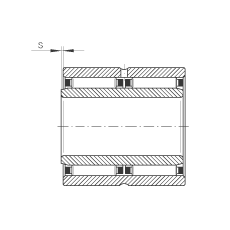 滾針軸承 NAO25X42X32-ZW-ASR1, 無(wú)擋邊，雙列
