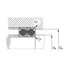 主軸軸承 HCB7021-E-T-P4S, 調節，成對或單元安裝，接觸角 α = 25°，陶瓷球，限制公差