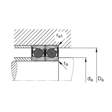 主軸軸承 HCB71920-E-2RSD-T-P4S, 調節，成對或單元安裝，接觸角 α = 25°，陶瓷球，兩側唇密封，非接觸，限制公差