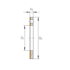 推力墊圈 EGW42-E40, 推力墊圈，免維護，帶鋼襯