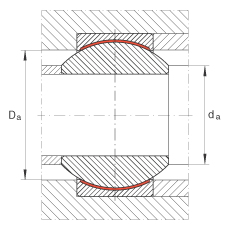 關(guān)節(jié)軸承 GE12-PW, 根據(jù) DIN ISO 12 240-1 標(biāo)準(zhǔn)，尺寸系列 K，免維護(hù)